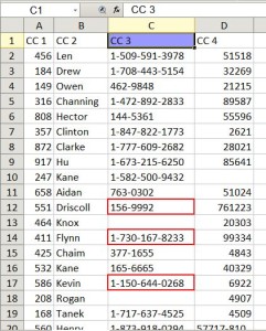 Finding the beginning or end of a row or column